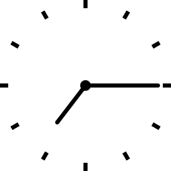 Clock Showing 7:15