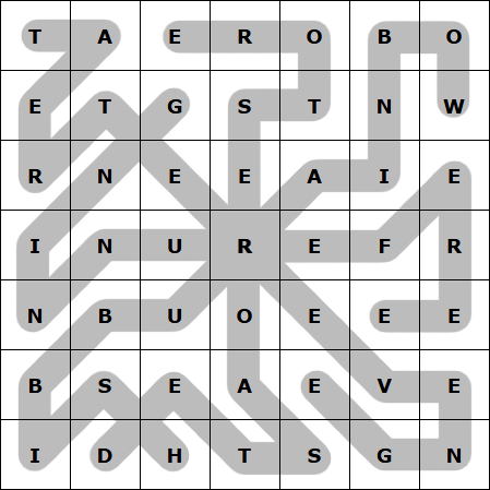 Image showing the route of each answer.