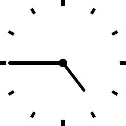 Clock Showing 4:45